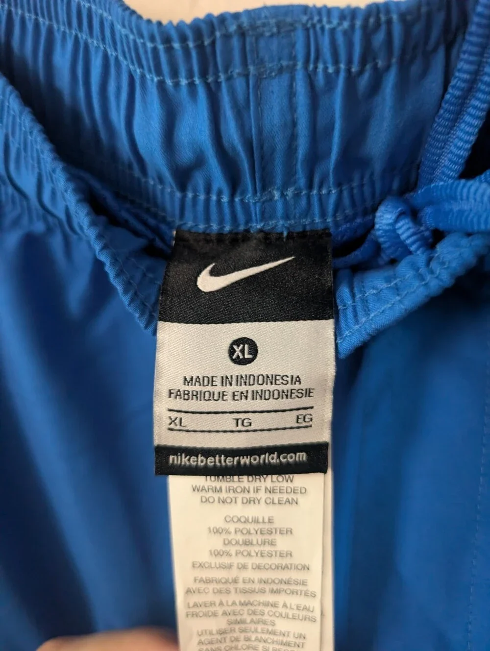 Nike Blue And Black Mens Swim Trunks Size XL